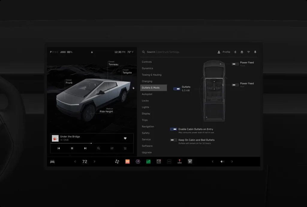tesla cybertruck ac v2g californie detail 1