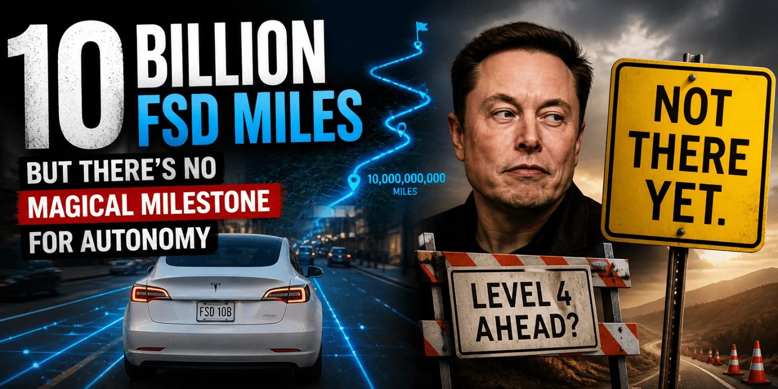 Tesla FSD 10 miljard mijl