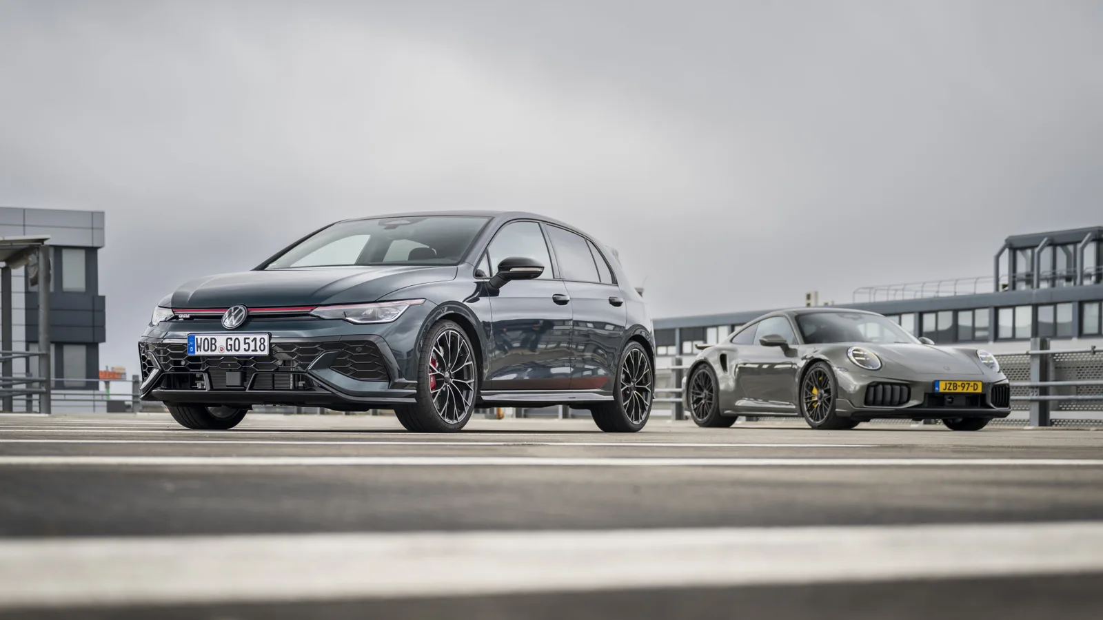 volkswagen golf gti clubsport edition vs porsche detail 1